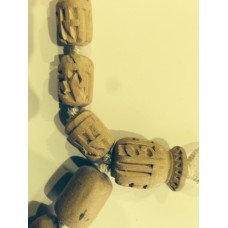 Extra Large Barrel/Cylindrical  Shaped Individually Carved Tulsi Chanting Beads